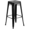 Merrick Lane Elba Series Metal Stool with Powder Coated Finish and Integrated Floor Glides